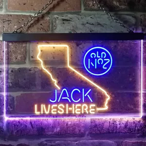Jack Daniel's Jack Lives Here - California Neon-Like LED Sign