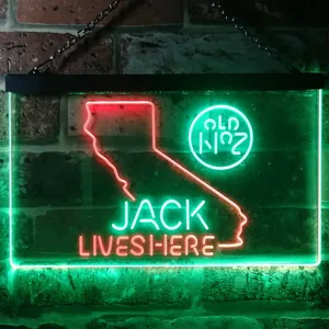 Jack Daniel's Jack Lives Here - California Neon-Like LED Sign