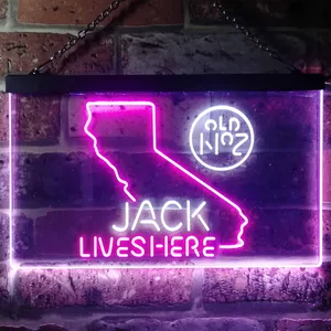 Jack Daniel's Jack Lives Here - California Neon-Like LED Sign