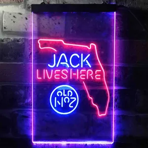 Jack Daniel's Jack Lives Here - Florida Neon-Like LED Sign