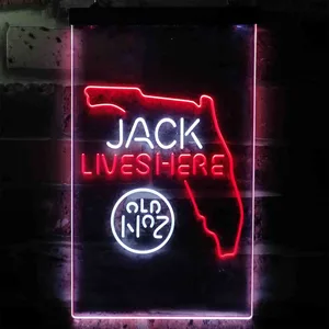 Jack Daniel's Jack Lives Here - Florida Neon-Like LED Sign