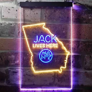 Jack Daniel's Jack Lives Here - Georgia Neon-Like LED Sign