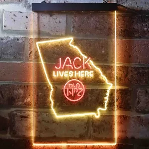 Jack Daniel's Jack Lives Here - Georgia Neon-Like LED Sign