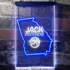 Jack Daniel's Jack Lives Here - Georgia Neon-Like LED Sign