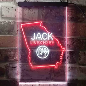 Jack Daniel's Jack Lives Here - Georgia Neon-Like LED Sign
