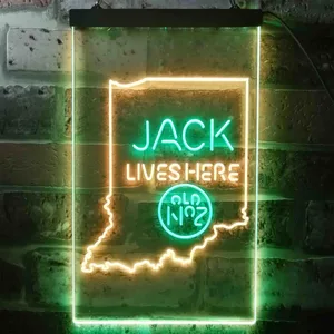 Jack Daniel's Jack Lives Here - Indiana Neon-Like LED Sign