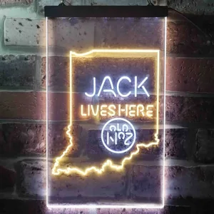 Jack Daniel's Jack Lives Here - Indiana Neon-Like LED Sign