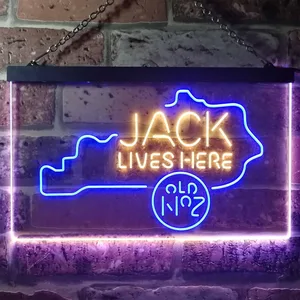 Jack Daniel's Jack Lives Here - Kentucky Neon-Like LED Sign