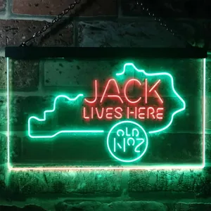Jack Daniel's Jack Lives Here - Kentucky Neon-Like LED Sign