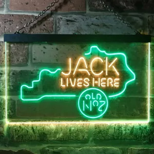 Jack Daniel's Jack Lives Here - Kentucky Neon-Like LED Sign