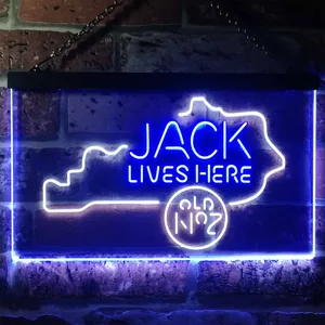 Jack Daniel's Jack Lives Here - Kentucky Neon-Like LED Sign