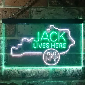 Jack Daniel's Jack Lives Here - Kentucky Neon-Like LED Sign