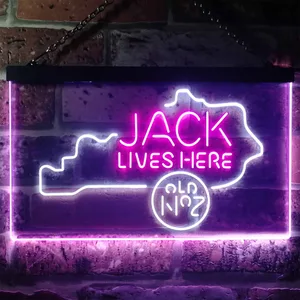 Jack Daniel's Jack Lives Here - Kentucky Neon-Like LED Sign