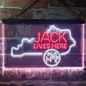 Jack Daniel's Jack Lives Here - Kentucky Neon-Like LED Sign