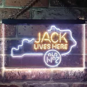 Jack Daniel's Jack Lives Here - Kentucky Neon-Like LED Sign