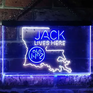 Jack Daniel's Jack Lives Here - Louisiana Neon-Like LED Sign