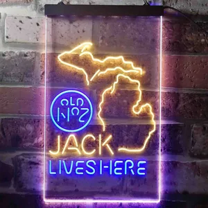 Jack Daniel's Jack Lives Here - Michigan Neon-Like LED Sign
