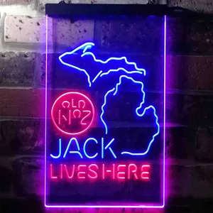 Jack Daniel's Jack Lives Here - Michigan Neon-Like LED Sign