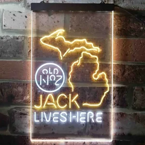 Jack Daniel's Jack Lives Here - Michigan Neon-Like LED Sign