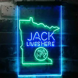 Jack Daniel's Jack Lives Here - Minnesota Neon-Like LED Sign