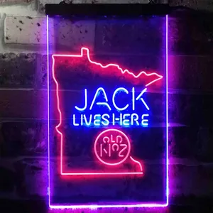 Jack Daniel's Jack Lives Here - Minnesota Neon-Like LED Sign