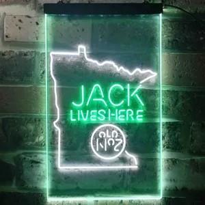 Jack Daniel's Jack Lives Here - Minnesota Neon-Like LED Sign