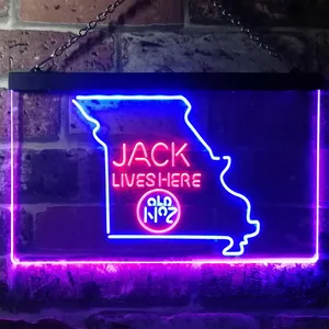 Jack Daniel's Jack Lives Here - Missouri Neon-Like LED Sign