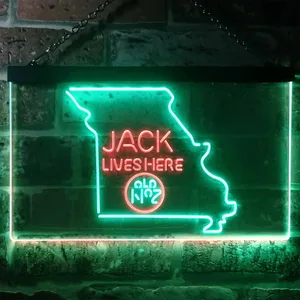 Jack Daniel's Jack Lives Here - Missouri Neon-Like LED Sign