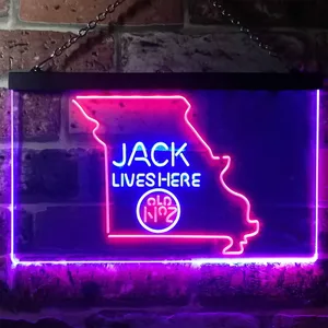 Jack Daniel's Jack Lives Here - Missouri Neon-Like LED Sign