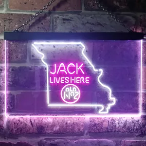 Jack Daniel's Jack Lives Here - Missouri Neon-Like LED Sign