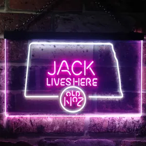 Jack Daniel's Jack Lives Here - North Dakota Neon-Like LED Sign