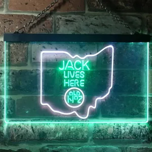 Jack Daniel's Jack Lives Here - Ohio Neon-Like LED Sign
