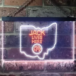 Jack Daniel's Jack Lives Here - Ohio Neon-Like LED Sign