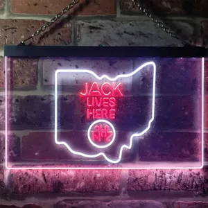 Jack Daniel's Jack Lives Here - Ohio Neon-Like LED Sign