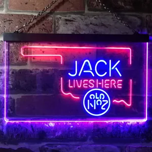 Jack Daniel's Jack Lives Here - Oklahoma Neon-Like LED Sign