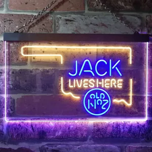 Jack Daniel's Jack Lives Here - Oklahoma Neon-Like LED Sign