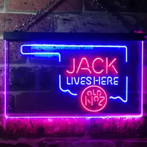 Jack Daniel's Jack Lives Here - Oklahoma Neon-Like LED Sign