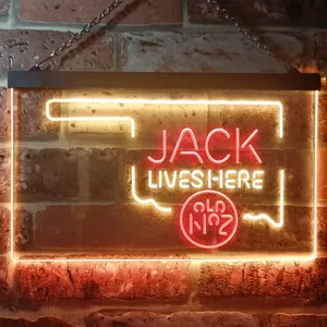 Jack Daniel's Jack Lives Here - Oklahoma Neon-Like LED Sign