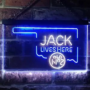 Jack Daniel's Jack Lives Here - Oklahoma Neon-Like LED Sign