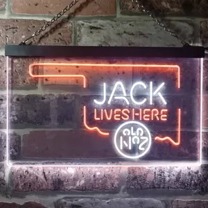 Jack Daniel's Jack Lives Here - Oklahoma Neon-Like LED Sign