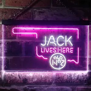 Jack Daniel's Jack Lives Here - Oklahoma Neon-Like LED Sign