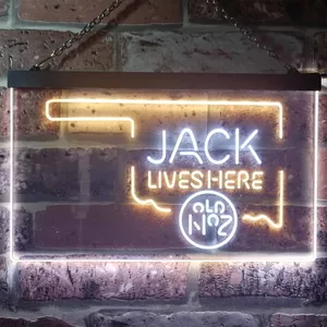 Jack Daniel's Jack Lives Here - Oklahoma Neon-Like LED Sign