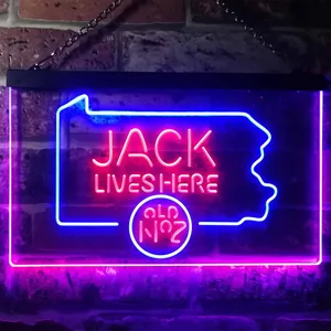 Jack Daniel's Jack Lives Here - Pennsylvania Neon-Like LED Sign