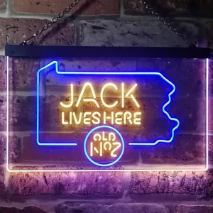 Jack Daniel's Jack Lives Here - Pennsylvania Neon-Like LED Sign