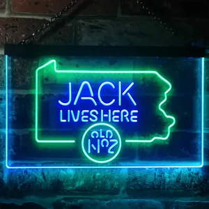 Jack Daniel's Jack Lives Here - Pennsylvania Neon-Like LED Sign