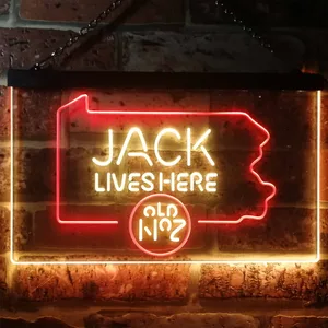 Jack Daniel's Jack Lives Here - Pennsylvania Neon-Like LED Sign