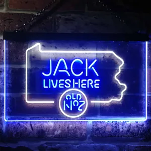 Jack Daniel's Jack Lives Here - Pennsylvania Neon-Like LED Sign
