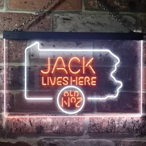Jack Daniel's Jack Lives Here - Pennsylvania Neon-Like LED Sign
