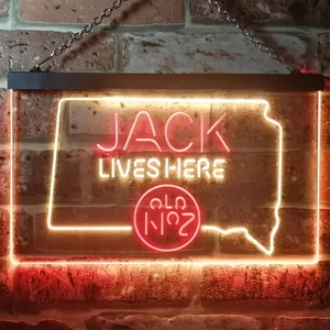 Jack Daniel's Jack Lives Here - South Dakota Neon-Like LED Sign