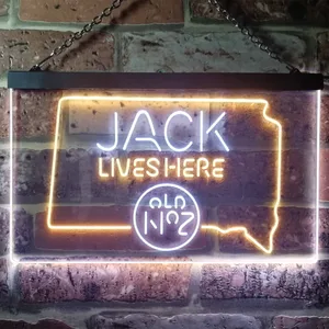 Jack Daniel's Jack Lives Here - South Dakota Neon-Like LED Sign